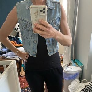 Banana republic cropped jean jacket